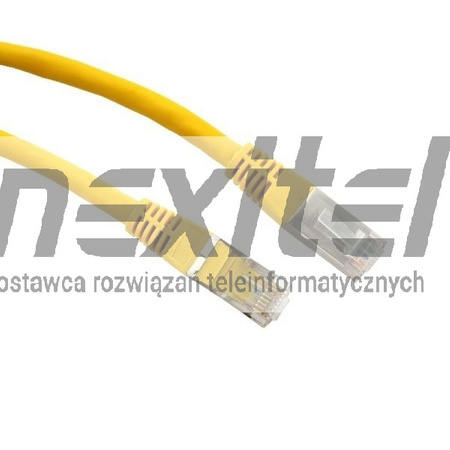 Patchcord ekranowany F/UTP kat.5e 1,5m żółty