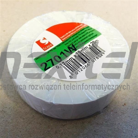 TAŚMA IZOLACYJNA 19/20 BIAŁA (op.10szt)