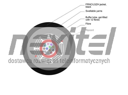 WIELOMODOWY KABEL ŚWIATŁOWODOWY CORNING Gel-filled Armour Indoor/Outdoor 8F MMF CLEARCURVE OM4 B2ca, S1, D1, A1 012ZEU-83120A2C
