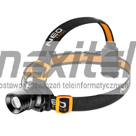 Latarka czołowa 250 lum, zoom, CREE XPE, 3xaaa Neo Tools 99-201