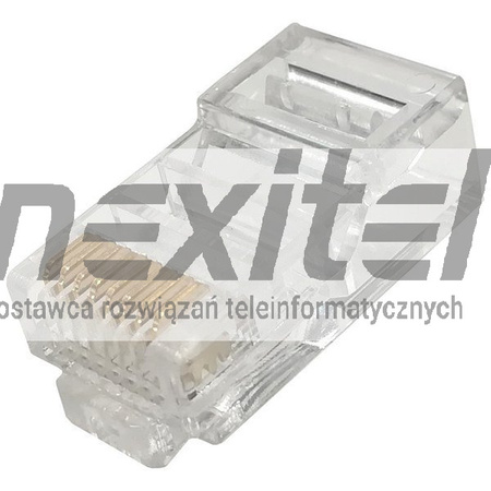WTYK RJ45 8p8c nieekranowany, kat.6 UTP drut, przelotowy (100szt.)