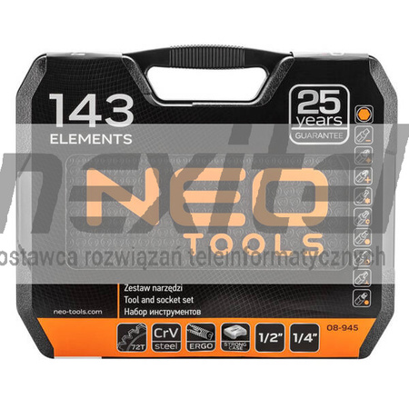 Zestaw narzędzi 143 elementy NEO TOOLS 08-945