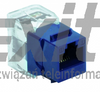 Gniazdo teleinformatyczne RJ45 UTP kat.6 beznarzędziowe, keystone niebieski