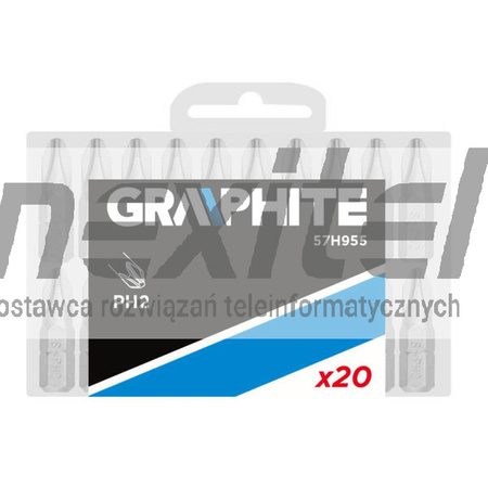 Końcówki wkrętakowe PH2, GRAPHITE 57H955