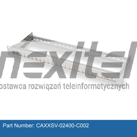 Stalowy Panel krosowy 19“ Flush mount FutureCom™ 24 porty, 1U
