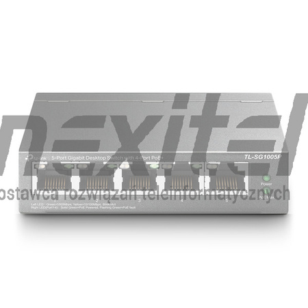 Przełącznik typu desktop, 5 portów gigabitowych, 4 port PoE+