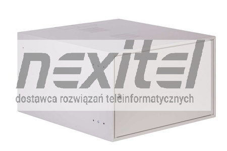 Szara szafa wisząca rack 19"SIMPLE 6UX555X600 IP30 ŚCIANY BOCZNE PEŁNE DRZWI PEŁNE RAL 7035