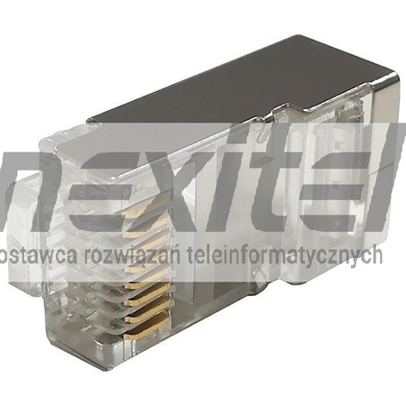 WTYK RJ45 8p8c ekranowany, kat.5e FTP drut, przelotowy (100szt.)