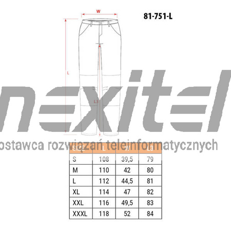 Spodnie robocze ostrzegawcze softshell, pomarańczowe,  Neo Tools 81-751