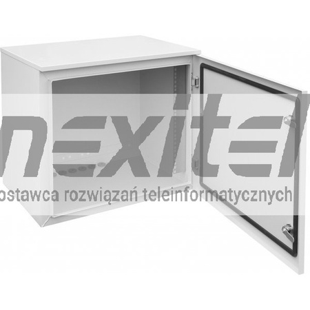 Szafa hermetyczna IP65 z zamkiem SM-50/55/41 19" 9U RAL7035