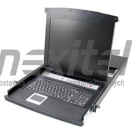 Konsola KVM kat.5 8-portowa 1U LCD 17"