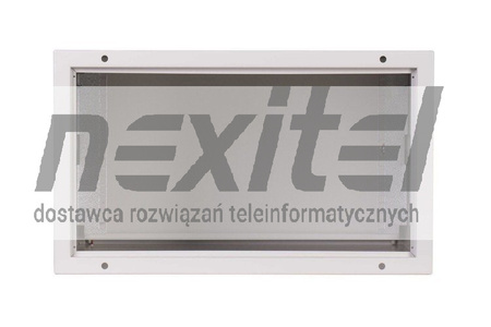 Szara szafa wisząca rack 19"SIMPLE 6UX555X600 IP30 ŚCIANY BOCZNE PEŁNE DRZWI PEŁNE RAL 7035