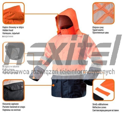 Kurtka robocza ostrzegawcza wodoodporna Neo Tools 81-721