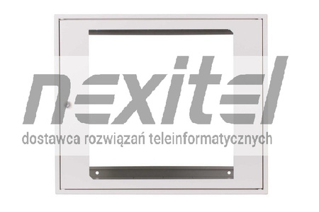 Szara szafa wisząca rack 19" SIMPLE 9UX555X600 IP30 ŚCIANY BOCZNE PEŁNE DRZWI Z SZYBĄ RAL 7035 SZARA