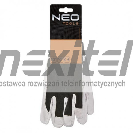 Rękawice robocze, skóra świńska licowa, z rzepem NEO TOOLS  97-603