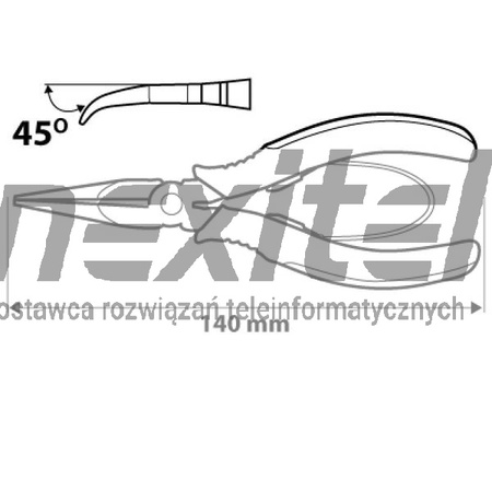 Szczypce precyzyjne wydłużone wygięte 140 mm NEO TOOLS 01-103