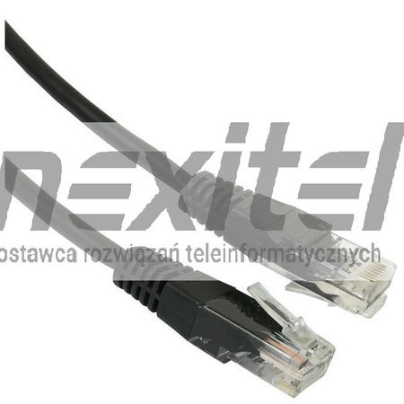 PATCHCORD NIEEKRANOWANY RJ45 U/UTP KAT.6 0,25M CZARNY