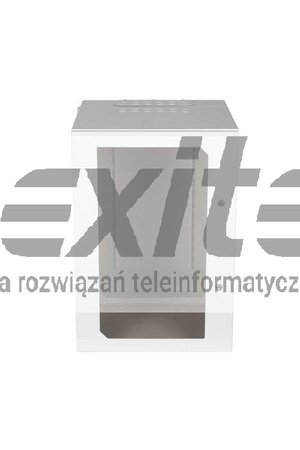 Szara szafa wisząca rack 19"  DWUDZIELNA 6U 600X400 IP54 ŚCIANY BOCZNE PEŁNE DRZWI PEŁNE ZEWNĘTRZNA RAL 7035