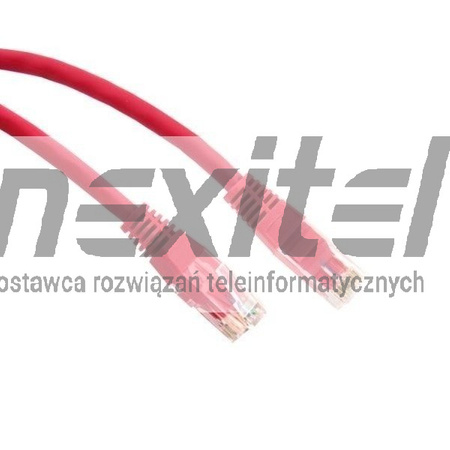 PATCHCORD NIEEKRANOWANY RJ45 U/UTP KAT.5E 5M CZERWONY