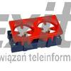 GNIAZDO 230V 45x90 2*2P+T (CZERW.) DATA