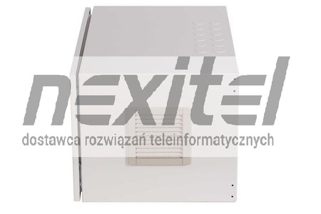 Szara szafa wisząca rack 19" DWUCZĘŚCIOWA 6U 600X400 IP54 ŚCIANY BOCZNE PEŁNE DRZWI Z SZYBĄ WEWNĘTRZNA RAL 7035 SZARA