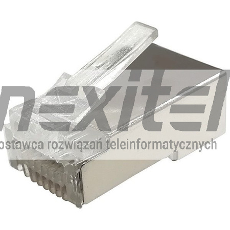 WTYK RJ45 8p8c ekranowany, kat.5e FTP drut, przelotowy (100szt.)