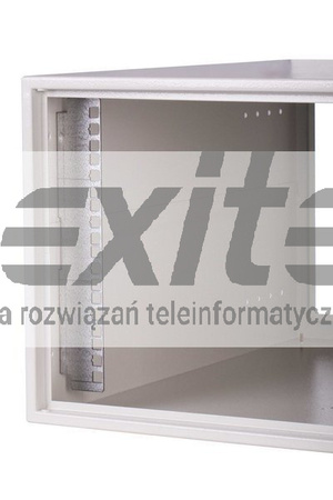 Szara szafa wisząca rack 19"SIMPLE 6UX555X600 IP30 ŚCIANY BOCZNE PEŁNE DRZWI PEŁNE RAL 7035