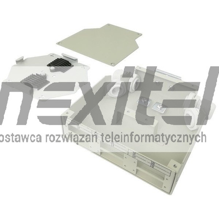 Przełącznica światłowodowa szara na szynę DIN, 6x SC duplex / LC quad