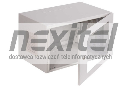 Szara szafa wisząca rack 19" DWUCZĘŚCIOWA 6U 600X400 IP54 ŚCIANY BOCZNE PEŁNE DRZWI Z SZYBĄ WEWNĘTRZNA RAL 7035 SZARA