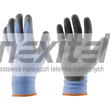 Rękawice robocze, dzianina bawełniana powlekana lateksem, 10" NEO TOOLS 97-600