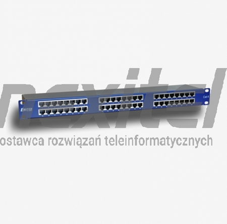 Panel 19", 48xRJ45 STP kat.6 (1U) niebieski