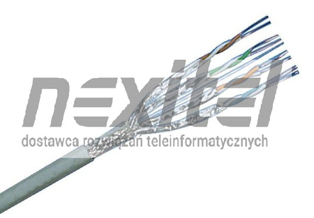 RM Kabel instalacyjny Cat. 7, S/FTP, 4P, 1000 MHz, LSZH, szary, Eca, 500 m