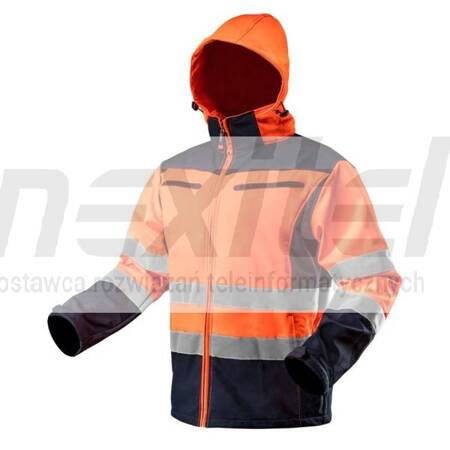 Kurtka robocza ostrzegawcza softshell z kapturem, pomarańczowa Neo Tools 81-701