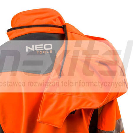 Kurtka robocza ostrzegawcza softshell z kapturem, pomarańczowa Neo Tools 81-701