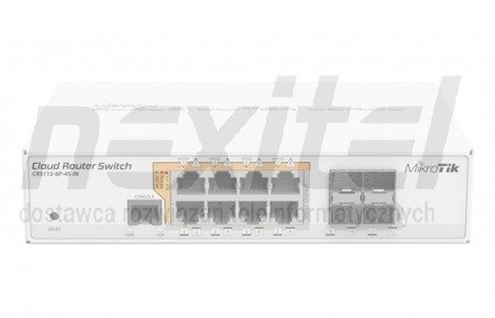 MIKROTIK CLOUD ROUTER SWITCH CRS112-8P-4S-IN POE 8x RJ45 1000Mb/s, 4x SFP 