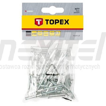 Nity aluminiowe, 50 szt. TOPEX 43E402