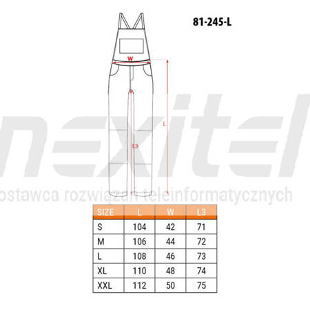 Ogrodniczki robocze HD+, NEO TOOLS 81-245