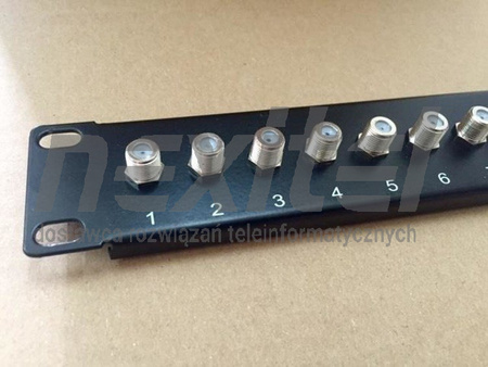 PATCH PANEL 24xF CZARNY 19" RACK