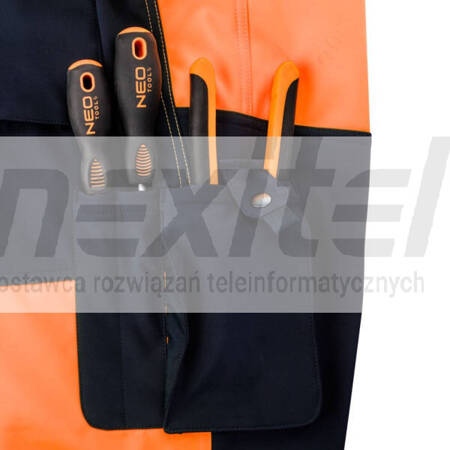 Spodnie robocze ostrzegawcze softshell, pomarańczowe,  Neo Tools 81-751